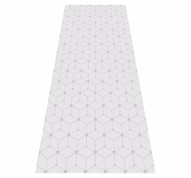 Vinyl Teppich geometrisch graues symmetrisches Muster - TenStickers