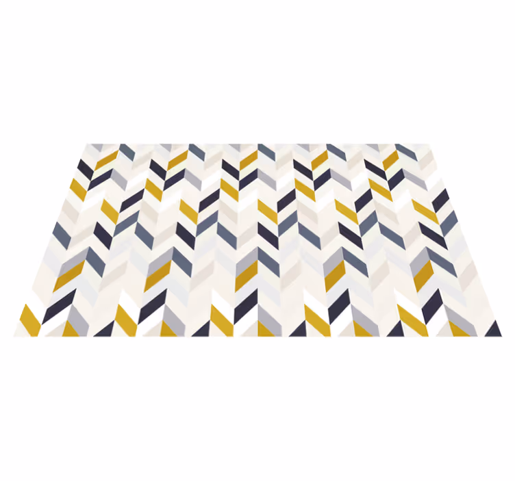Vinyl Teppich geometrisch blau-grünes Pfeilmuster - TenStickers