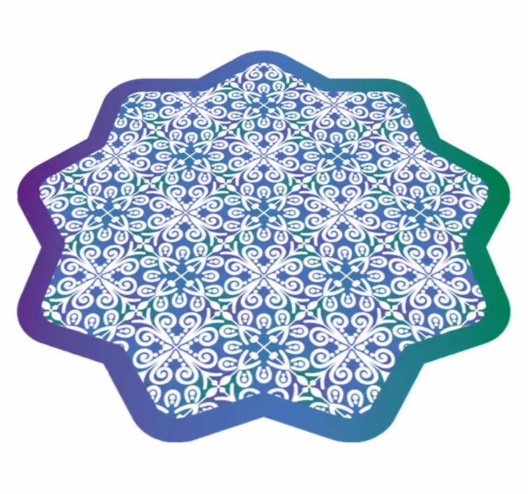 Vinyl Teppich Fliesenoptik Weihnachtsmuster - TenStickers