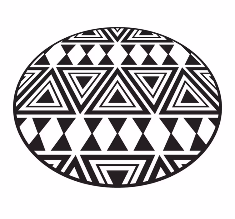 Vinyl Teppich geometrisch kreisförmige stammesmuster - TenStickers