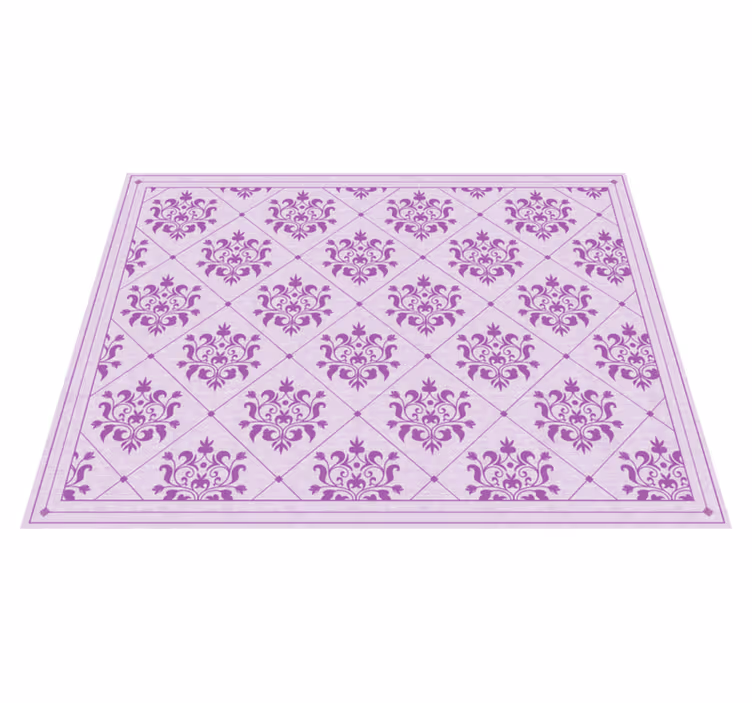 Vinyl Teppich Vintage verziertes damastmuster - TenStickers
