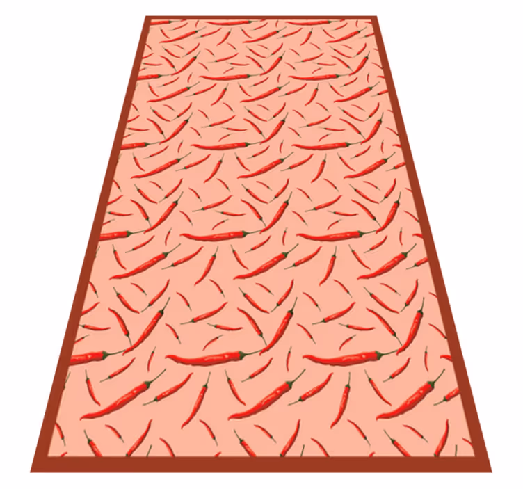 Vinyl Teppich Küche chili-pfeffer-muster - TenStickers