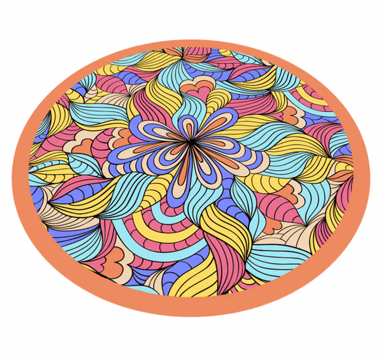Vinyl Teppich Blumen blumenstrudel - TenStickers