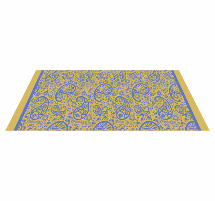 Vinyl Teppich Schlafzimmer paisley-wirbel - TenStickers