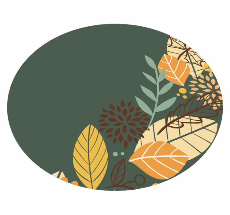 Vinylteppich Blumen Herbstblätter - TenStickers