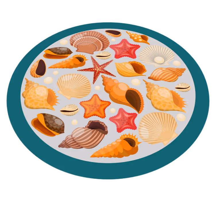 Vinyl Teppich Tiere muschelsammlung - TenStickers