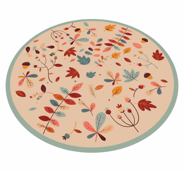 Vinylteppich Blumen Herbstblätter - TenStickers
