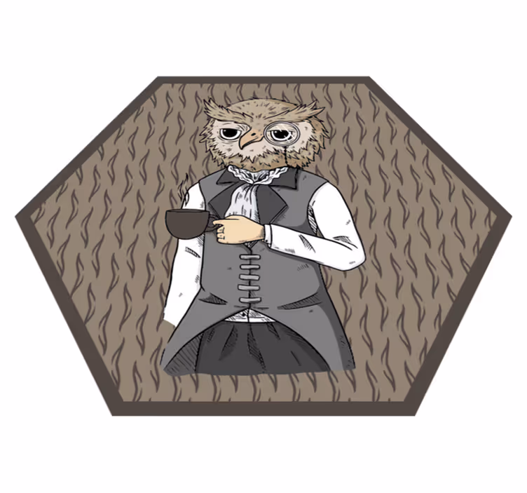 Vinyl Teppich Tiere adrette eule abbildung - TenStickers