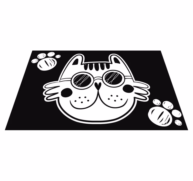 Vinyl Teppich Kinderzimmer cartoon-katzenillustration - TenStickers