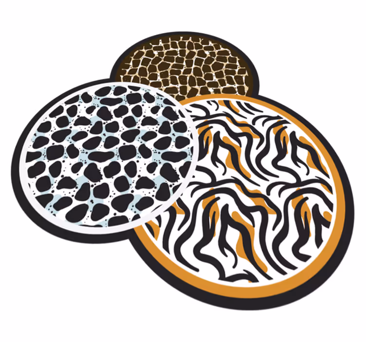 Vinyl Teppich Tiermuster safari-motiv-trio - TenStickers
