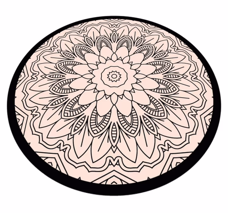 Vinyl teppich mandala einfachheit - TenStickers