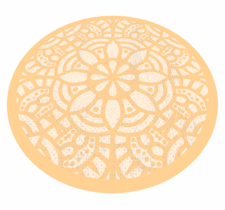 Vinyl teppich mandala im kreismuster - TenStickers