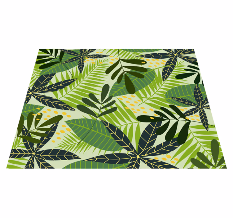Vinyl Teppich Blumen tropische blattpflanze botanisch - TenStickers