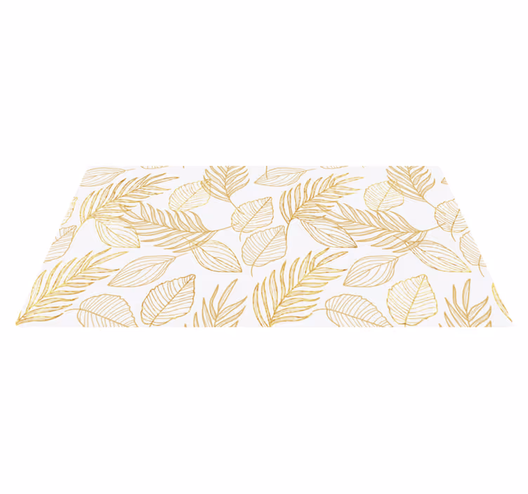Vinyl Teppich Blumen blattmotivillustration - TenStickers