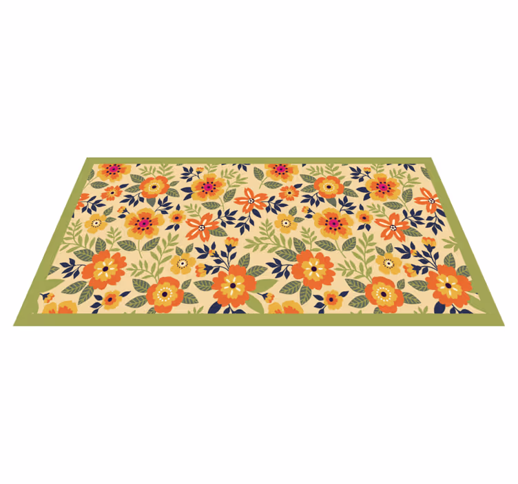 Vinyl Teppich Blumen blumengartenmotiv - TenStickers