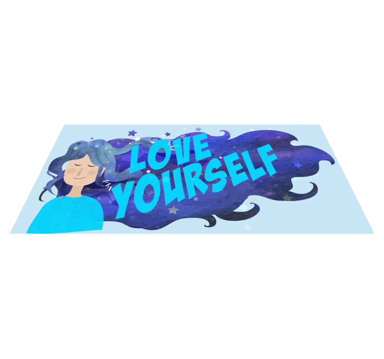Vinyl Teppich Spruch liebe dich selbst, abbildung - TenStickers