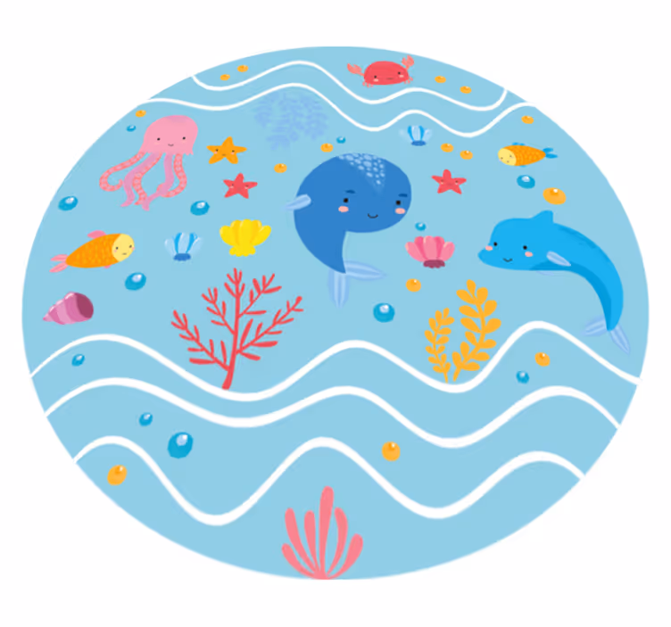 Vinyl Teppich Kinderzimmer ozeanische freunde - TenStickers