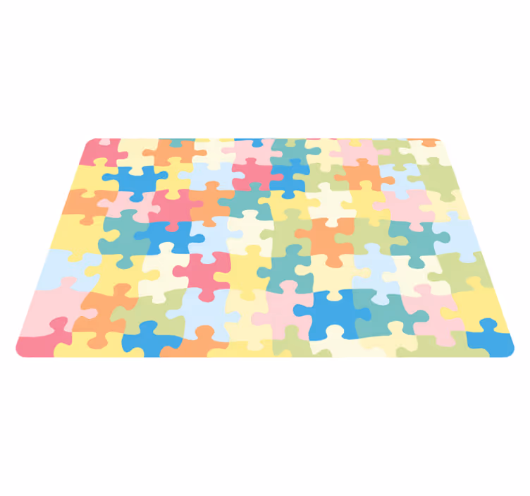 Vinyl Teppich Kinder puzzle-muster - TenStickers