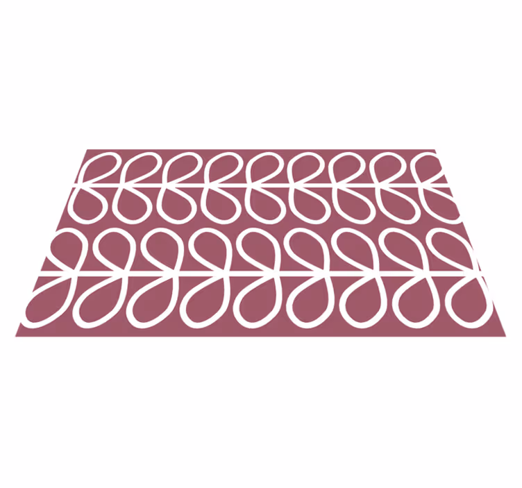 Vinyl teppich geometrisch mit abstraktem blattmuster - TenStickers