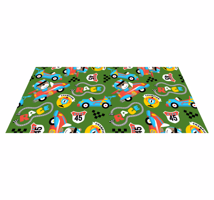 Vinylteppich kindlich spielerische rennstrecke - TenStickers