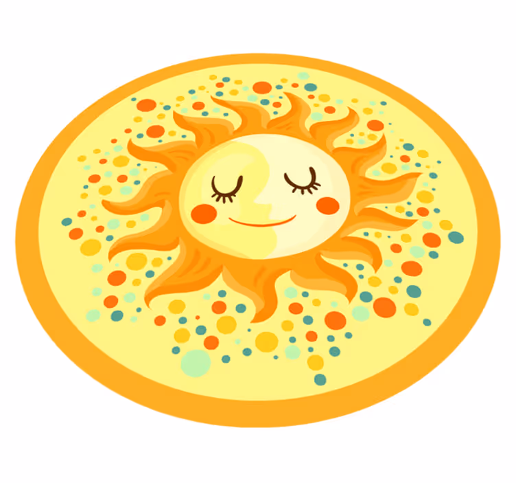 Vinyl Teppich Kinderzimmer Gelbe sonne - TenStickers