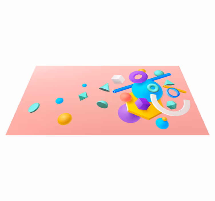 Vinyl teppich geometrisch formenvielfalt - TenStickers
