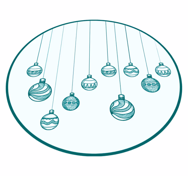 Vinyl Teppich Weihnachten festliche ornamente - TenStickers