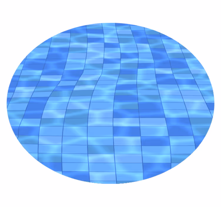 Vinyl Teppich Fliesenoptik wasserwellen - TenStickers