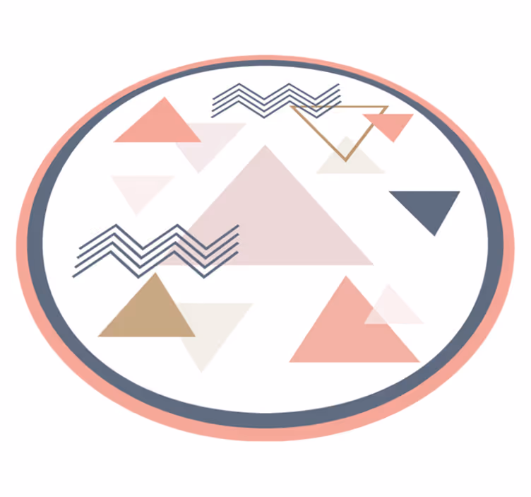 Vinyl Teppich geometrisch geometrischen abstrakten kreis - TenStickers