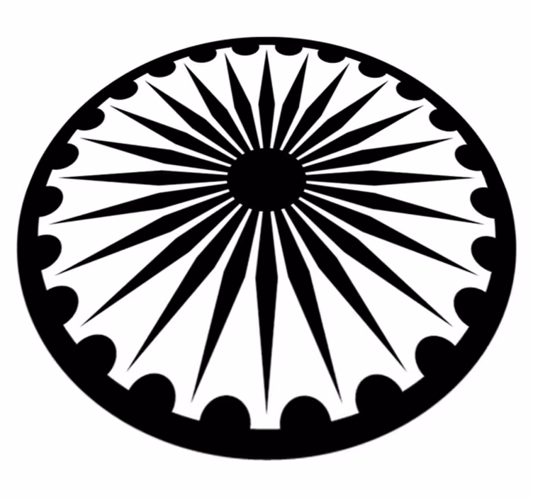Vinyl Teppich modern monochromes mandala - TenStickers