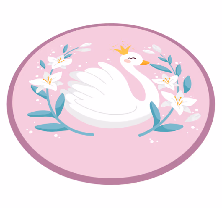 Vinyl Teppich Baby bilder vom schwanensee - TenStickers