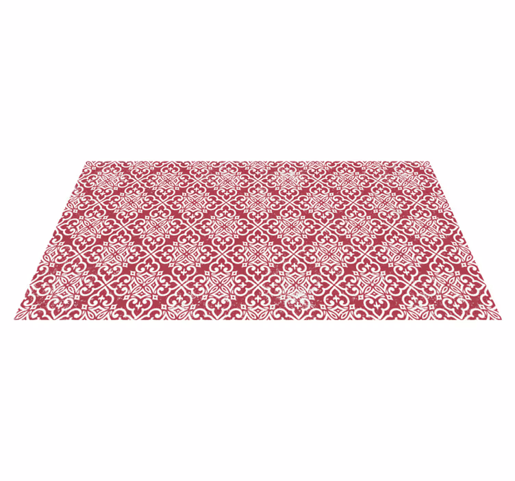 Vinyl teppich küche vintage Marokkanisches rot - TenStickers