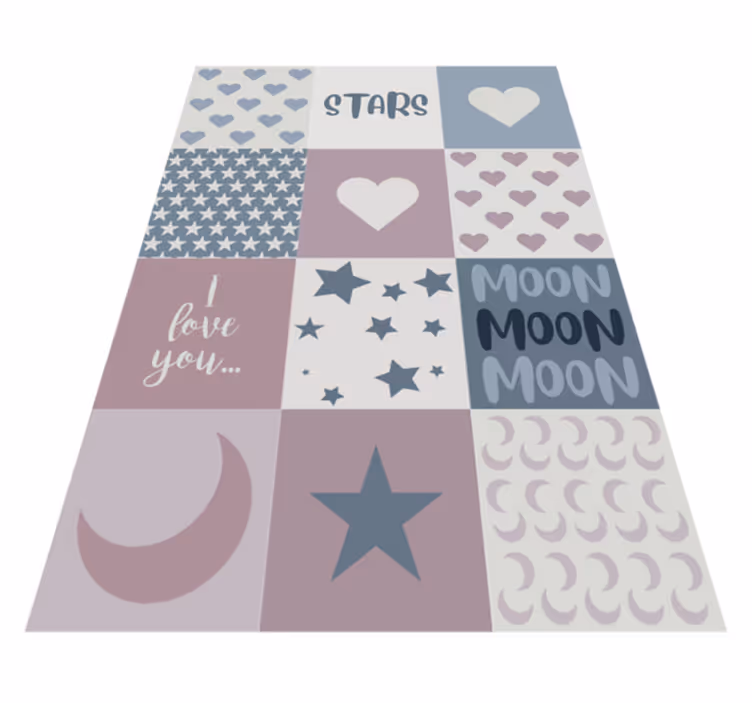 Vinyl Teppich Kinderzimmer liebe dich mond - TenStickers