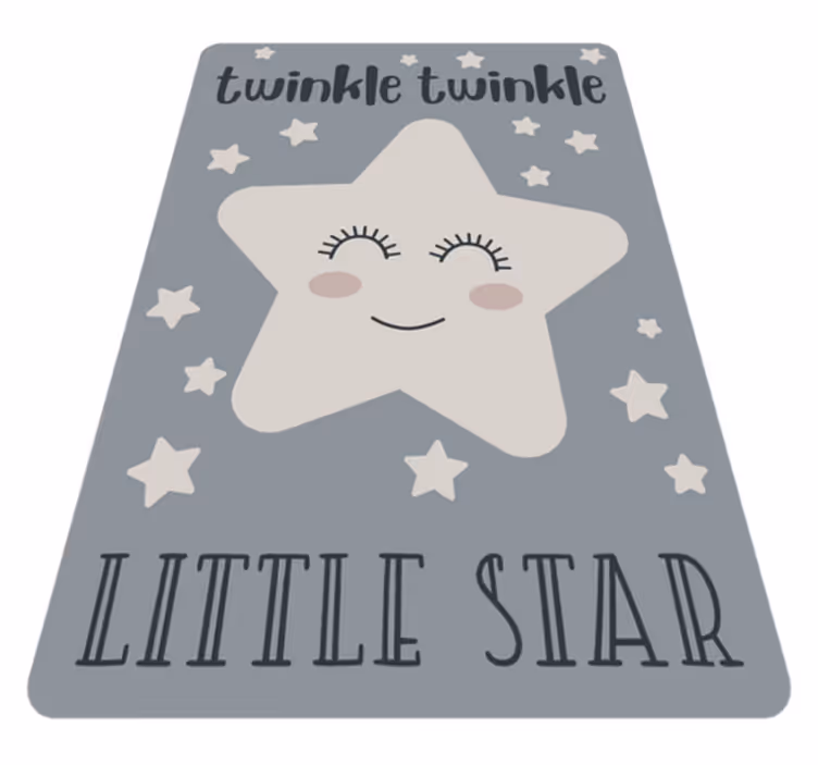 Vinyl Teppich Kinder funkelndes sternthema - TenStickers