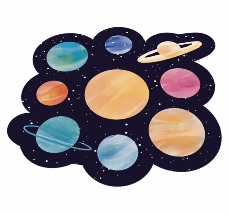 Vinylteppich kindlich planetenraumthema - TenStickers