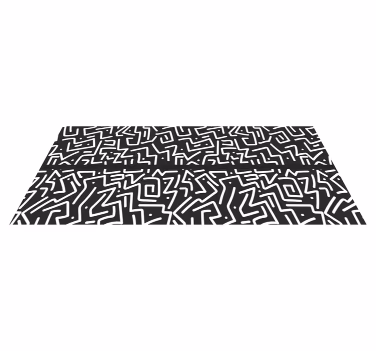 Vinyl teppich geometrisch im abstrakten labyrinth - TenStickers