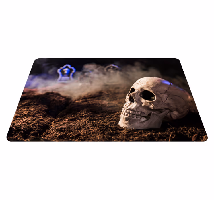 Vinyl Teppich Halloween gruseliger schädel - TenStickers