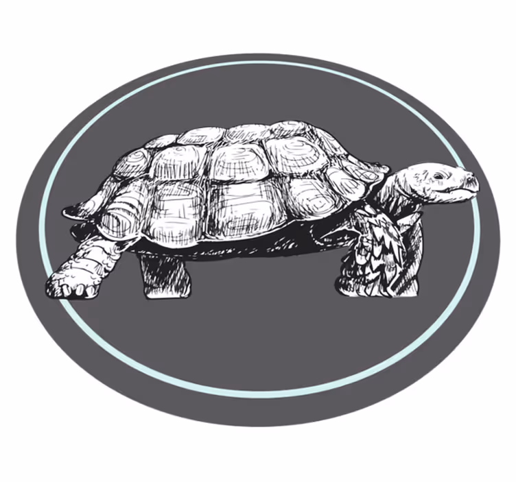 Vinyl Teppich Tiere illustrierte schildkröte - TenStickers