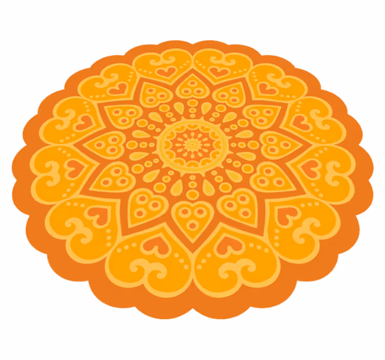 Vinyl teppich mandala als bodenakzent - TenStickers