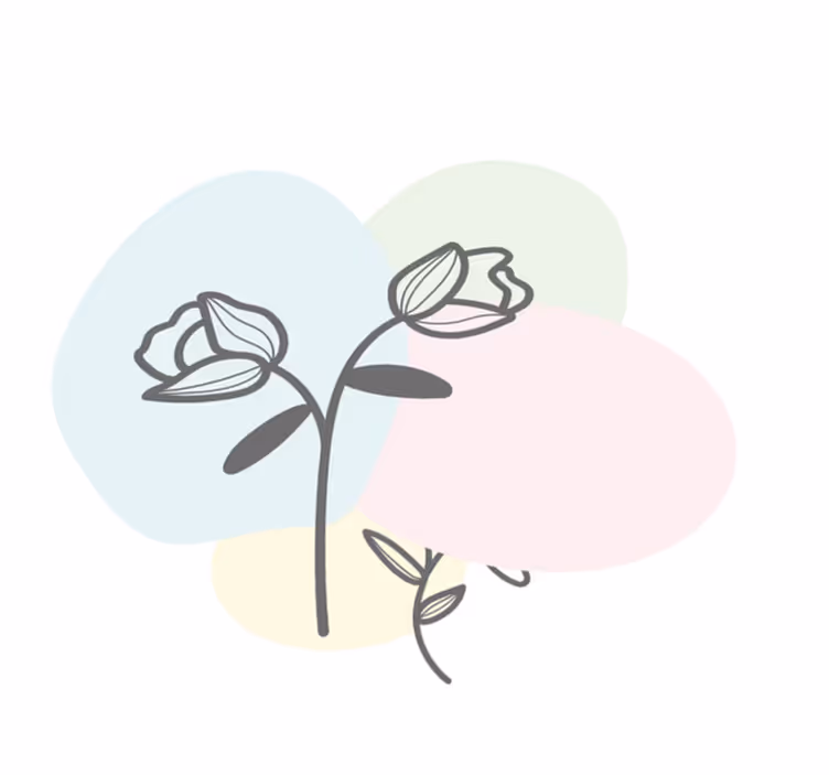 Vinyl Teppich Blumen blumenherz-Bodenbelag - TenStickers