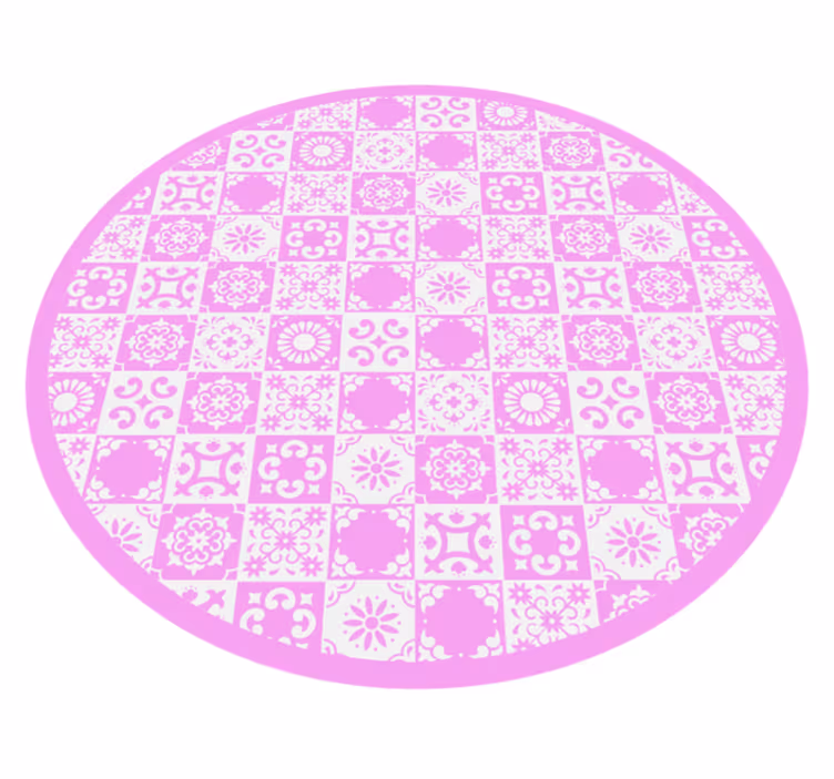 Vinyl Teppich Mandala kreis inspiriert von Mandalas - TenStickers