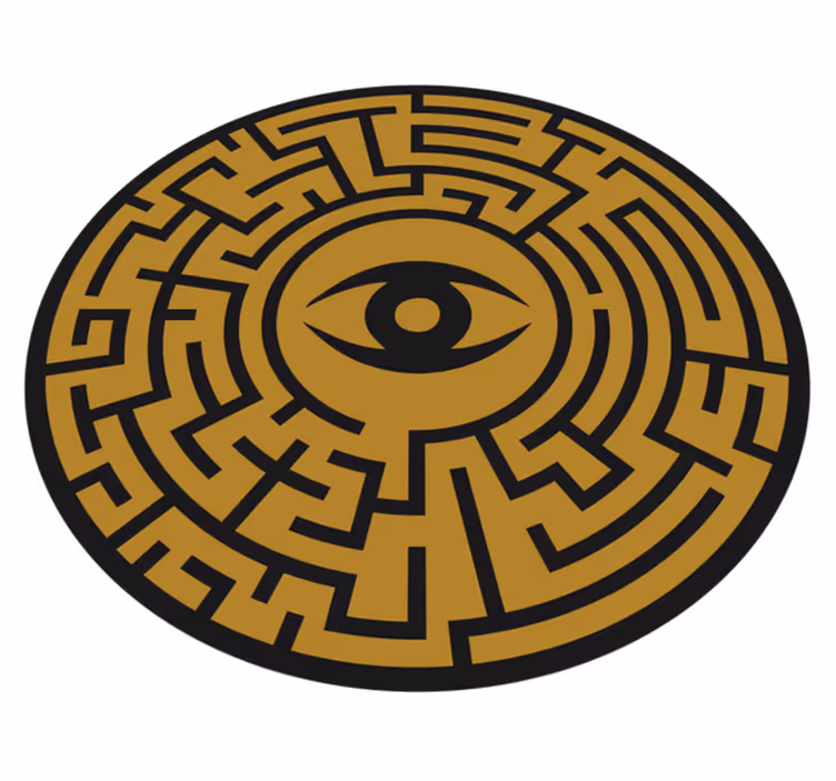 Vinyl Teppich Spiele labyrinth-augensymbol - TenStickers