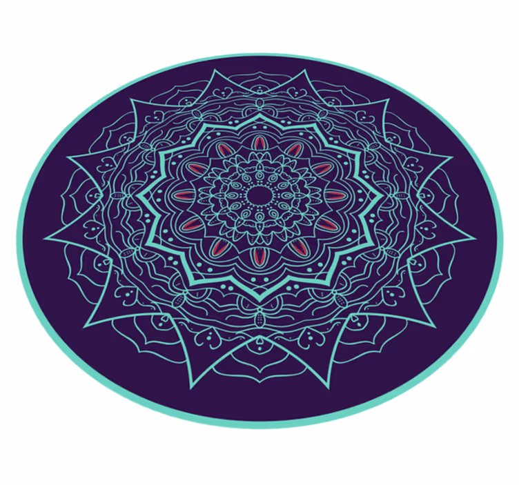 Vinyl teppich mandala im kreisdesign - TenStickers