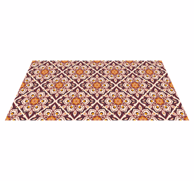Vinyl Teppich Wohnzimmer vintage Mandala Muster - TenStickers