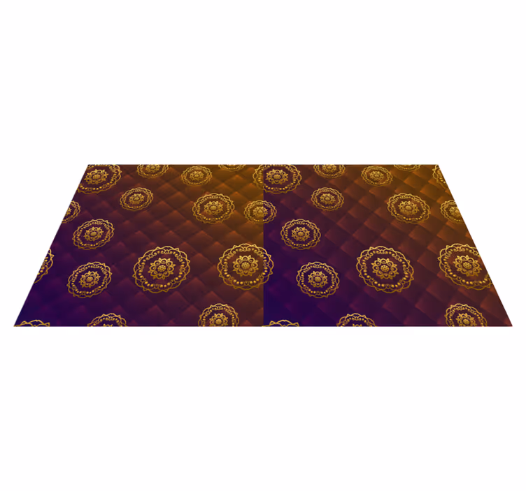 Vinyl teppich mandala mit mandala motiv overlay - TenStickers