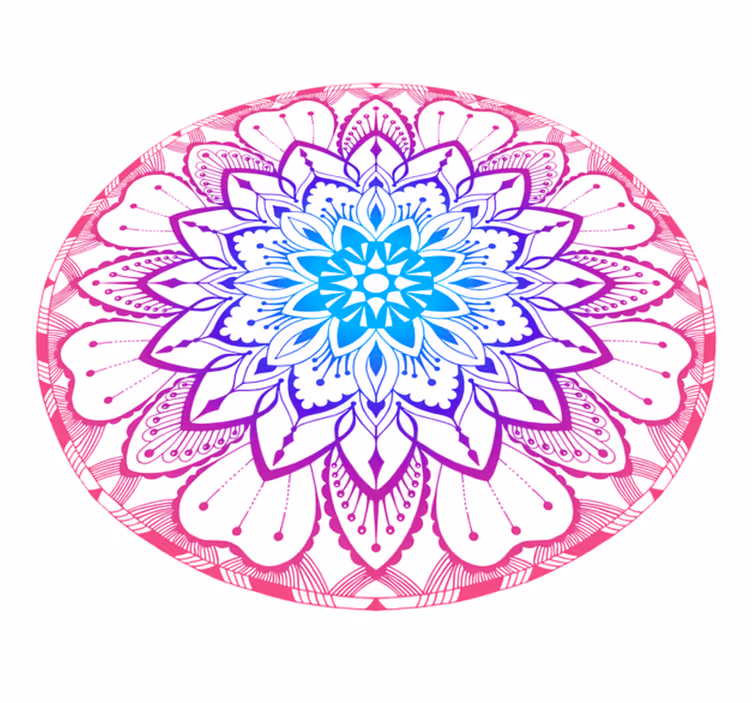 Vinyl teppich mandala muster scheibe - TenStickers
