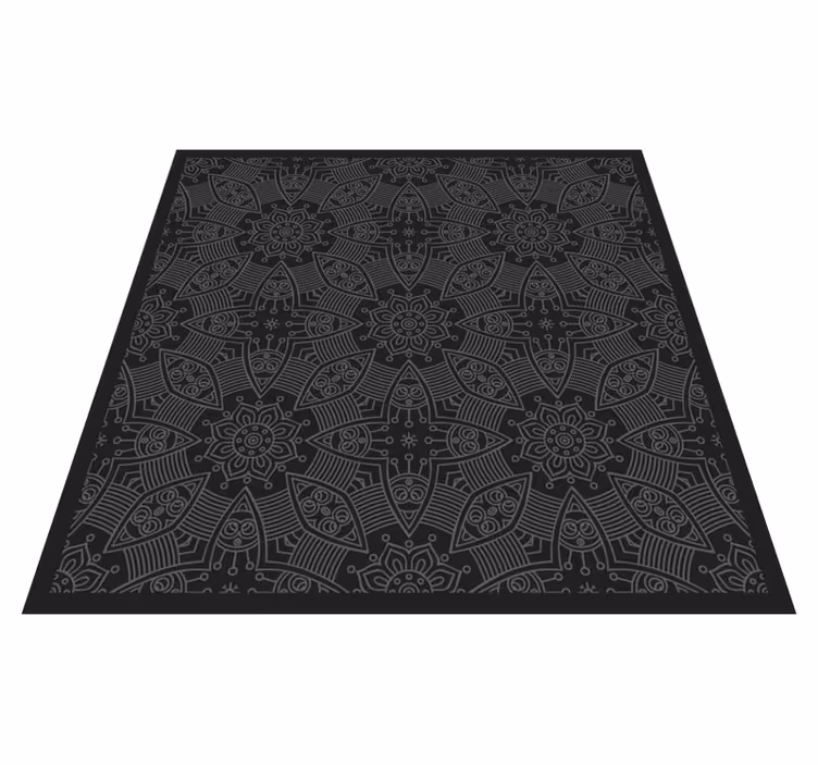 Vinyl teppich mandala mit filigranen mustern - TenStickers