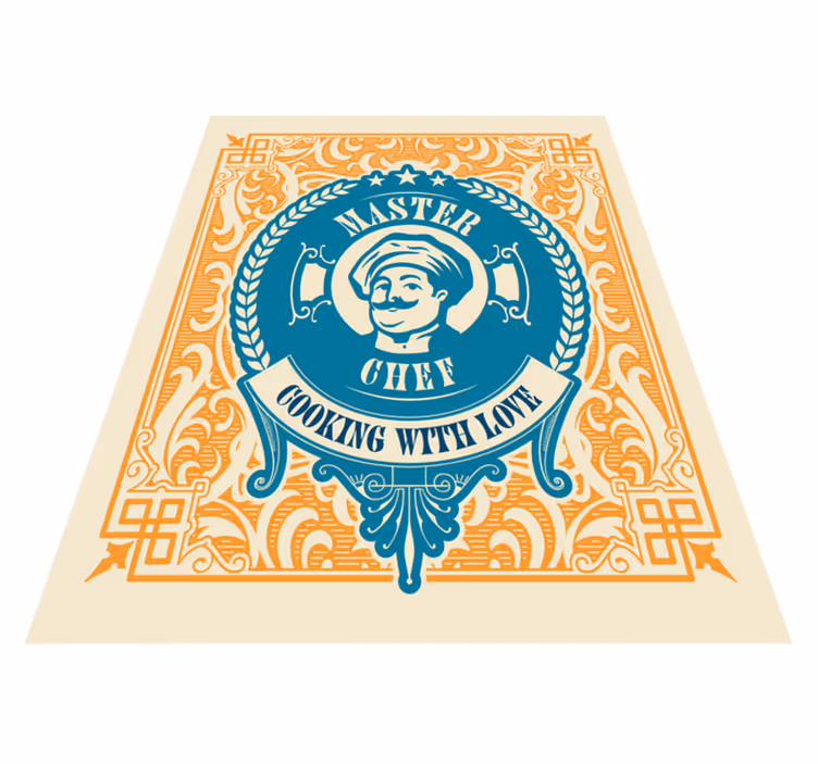 Vinyl Teppich Spruch meisterkoch liebe - TenStickers