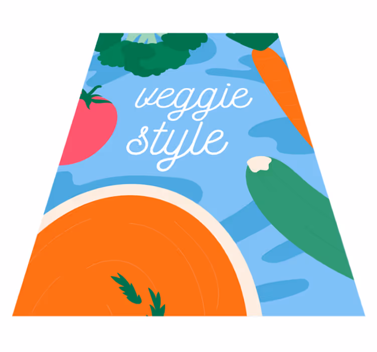 Vinyl Teppich Spruch dekor im vegetarischen stil - TenStickers