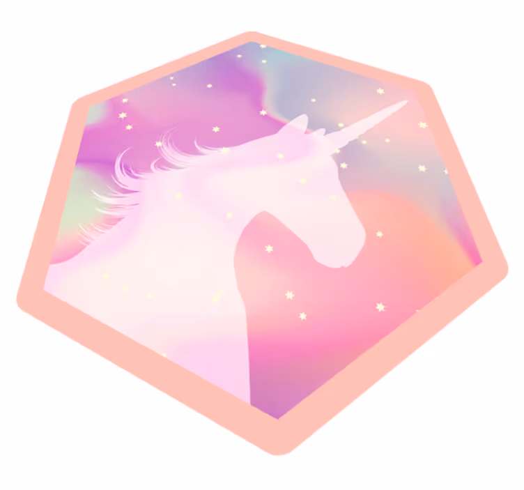 Vinyl Teppich Baby mythisches einhorn - TenStickers
